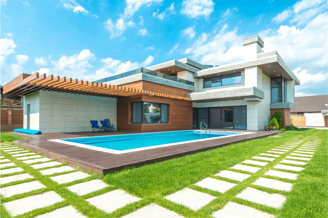 swimming pool heated with solar panels