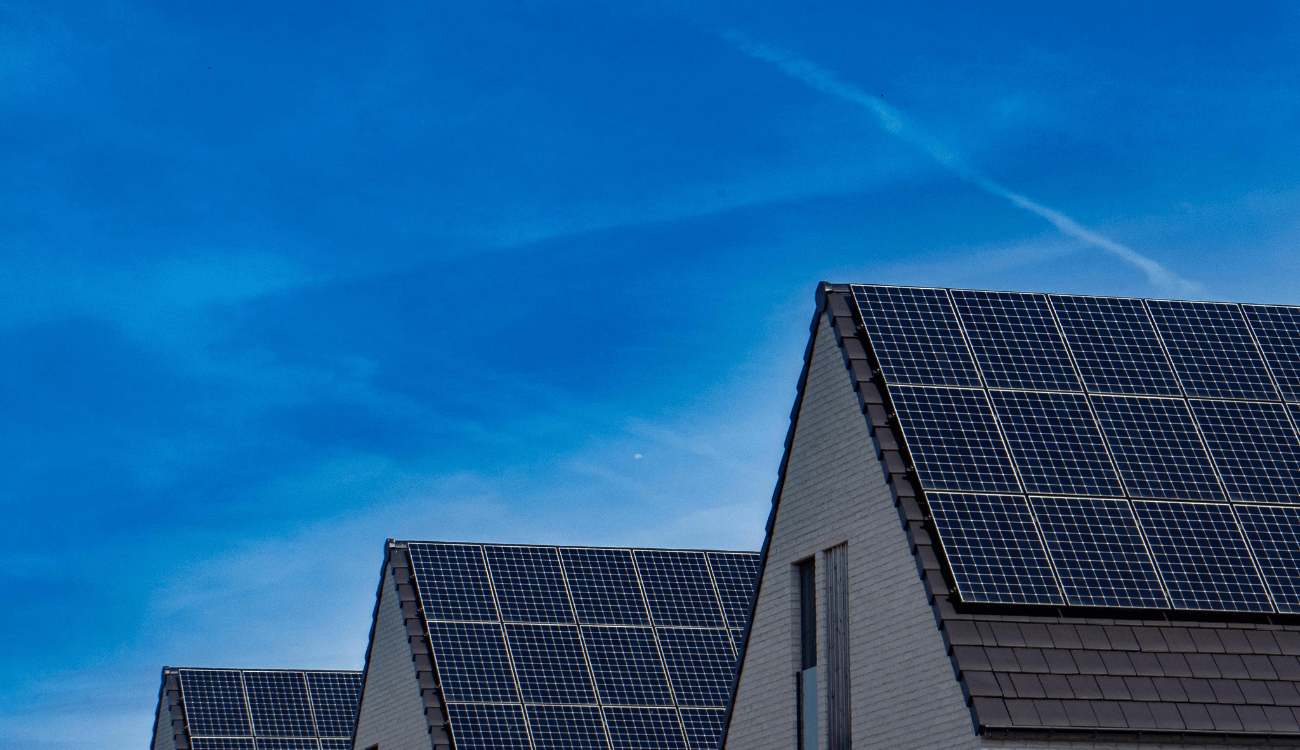 solar panels installed on a vertical roof